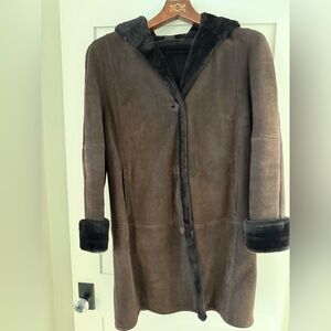 Clifford Michaels Brown Suede Women's Coat Sz S